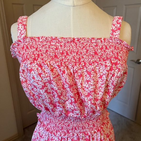 1 State - Floral Tiered MIDI Skirt & Smocked Crop Top - Picture 3 of 6